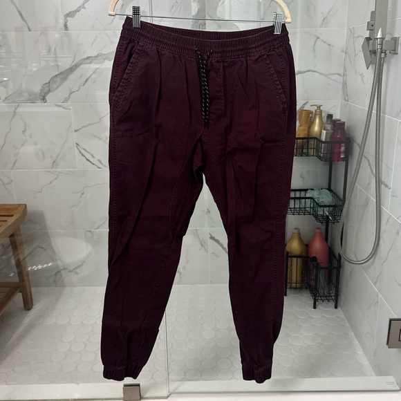 George Men’s Maroon Jogger Pants - Size 32–34 - Picture 3 of 7